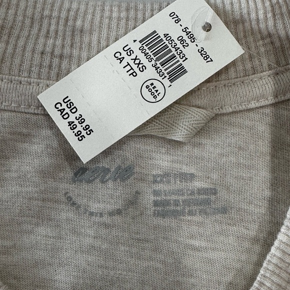 NWT: aerie long sleeve oversized boyfriend t shirt | xxs - Picture 3 of 9